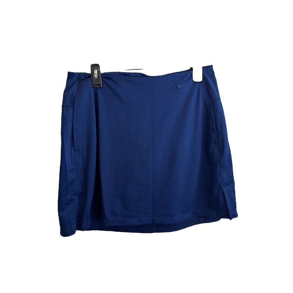 Nike Dri Fit Athletic Skort Royal Blue Tennis Golf Skirt Has Pockets Size Large